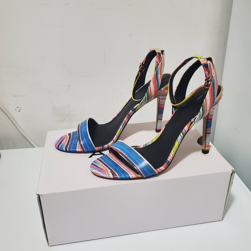 Aldo Vibrant Striped Heels